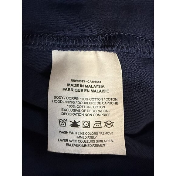 Nike Mens Long Sleeve Hoodie Sweatshirt~Size M~Navy Blue Athletic Gym Top~L12 31 - Picture 8 of 8